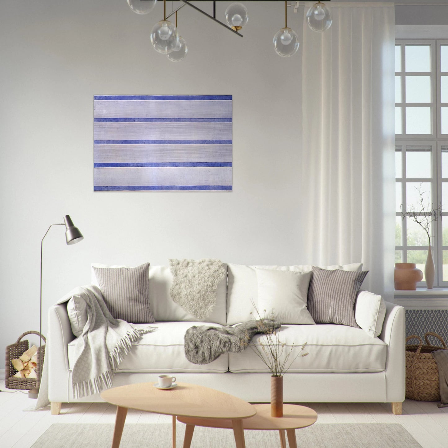 Untitled - Agnes Martin Brushed Aluminum Print - 70x100 cm / 28x40 inches | Agnes Martin Aluminum Print | Agnes Martin Prints