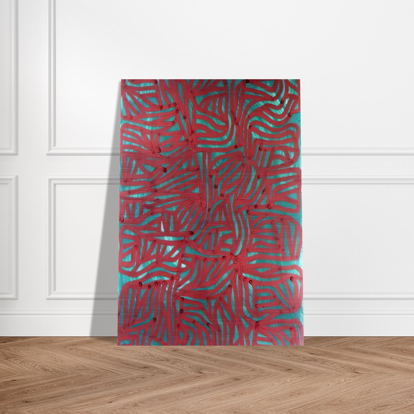 Irregular Grid - Sol LeWitt Brushed Aluminum Print - 70x100 cm / 28x40 inches | Sol LeWitt Aluminum Print | Sol LeWitt Prints
