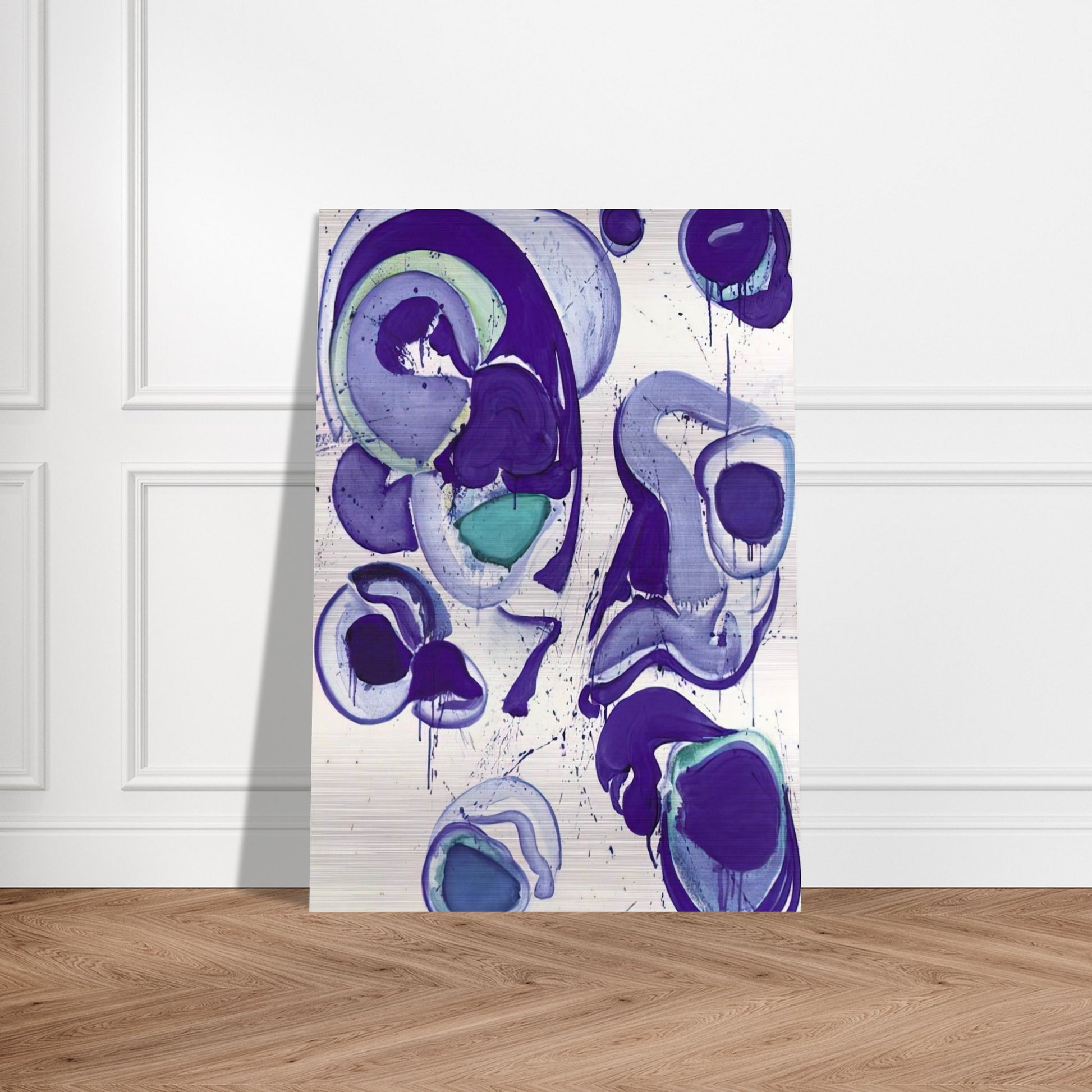 Blue - Sam Francis Brushed Aluminum Print - 70x100 cm / 28x40 inches | Sam Francis Aluminum Print | Sam Francis Prints