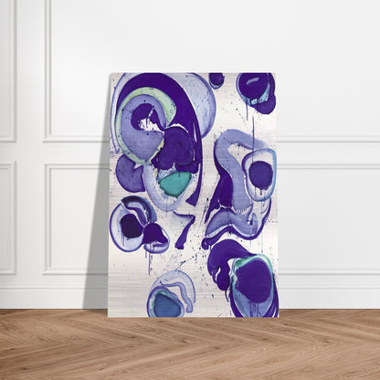 Blue - Sam Francis Brushed Aluminum Print - 70x100 cm / 28x40 inches | Sam Francis Aluminum Print | Sam Francis Prints
