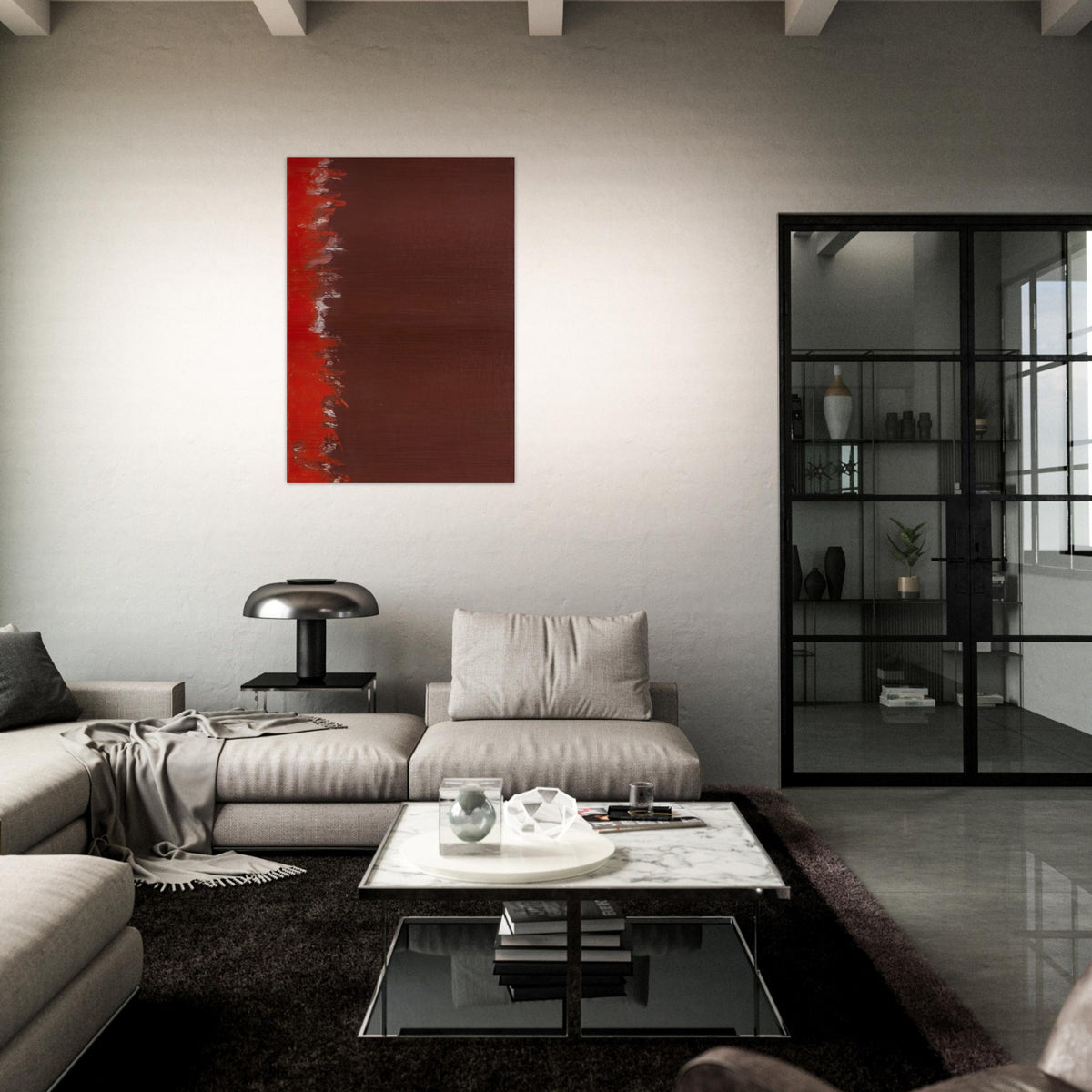 Untitled 3 - Barnett Newman Brushed Aluminum Print - 70x100 cm / 28x40 inches | Barnett Newman Aluminum Print | Barnett Newman Prints