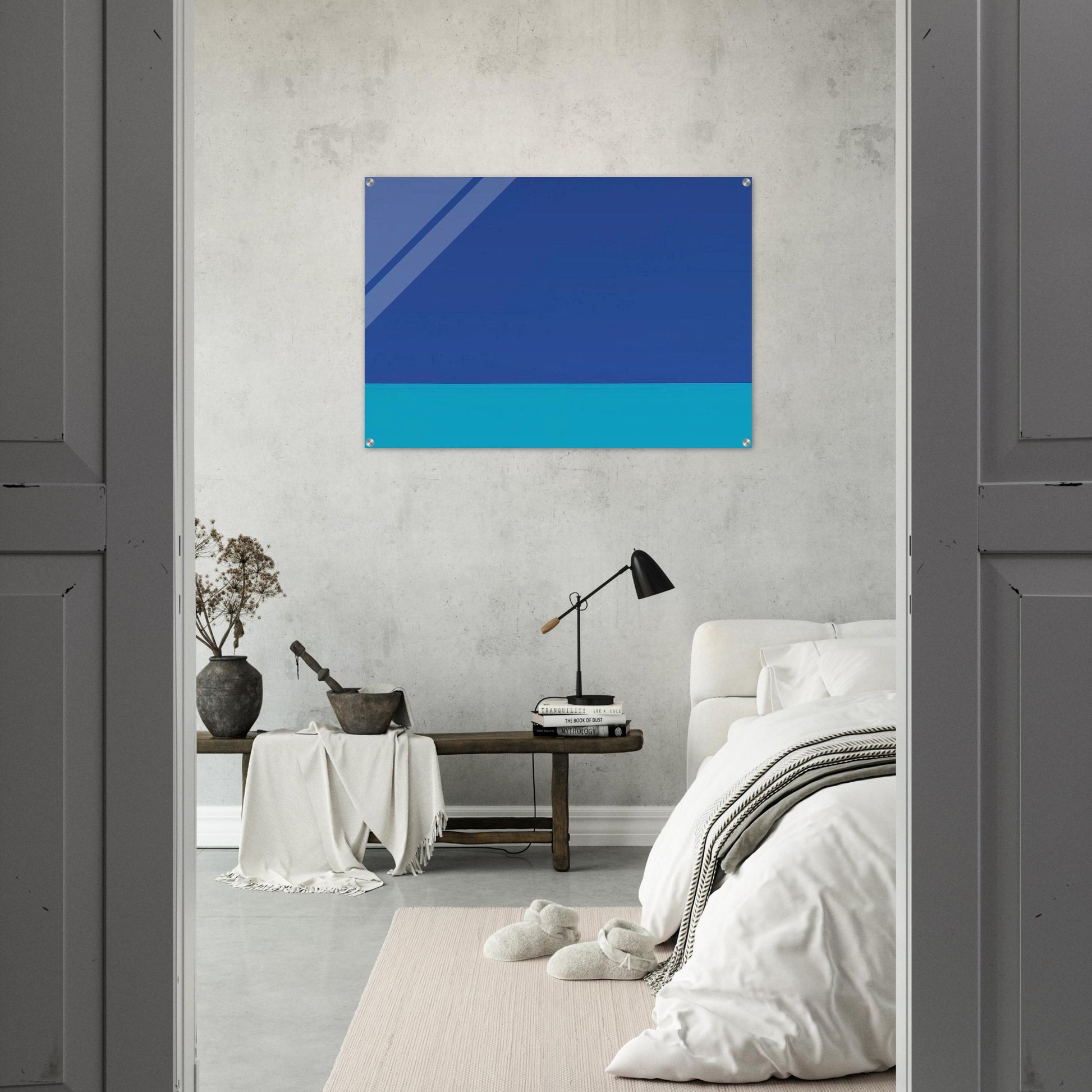Untitled Stoffbild - 1969 - Blinky Palermo Acrylic Print - 70x100 cm / 28x40″ inches