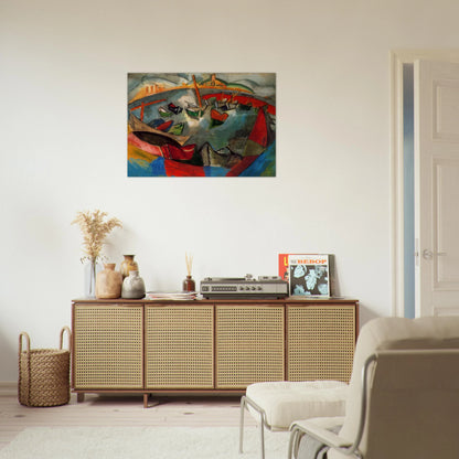 BOATS IN MARSEILLE 1908 - Raoul Dufy Brushed Aluminum Print - 70x100 cm / 28x40 inches | Raoul Dufy Aluminum Print | Raoul Dufy Prints