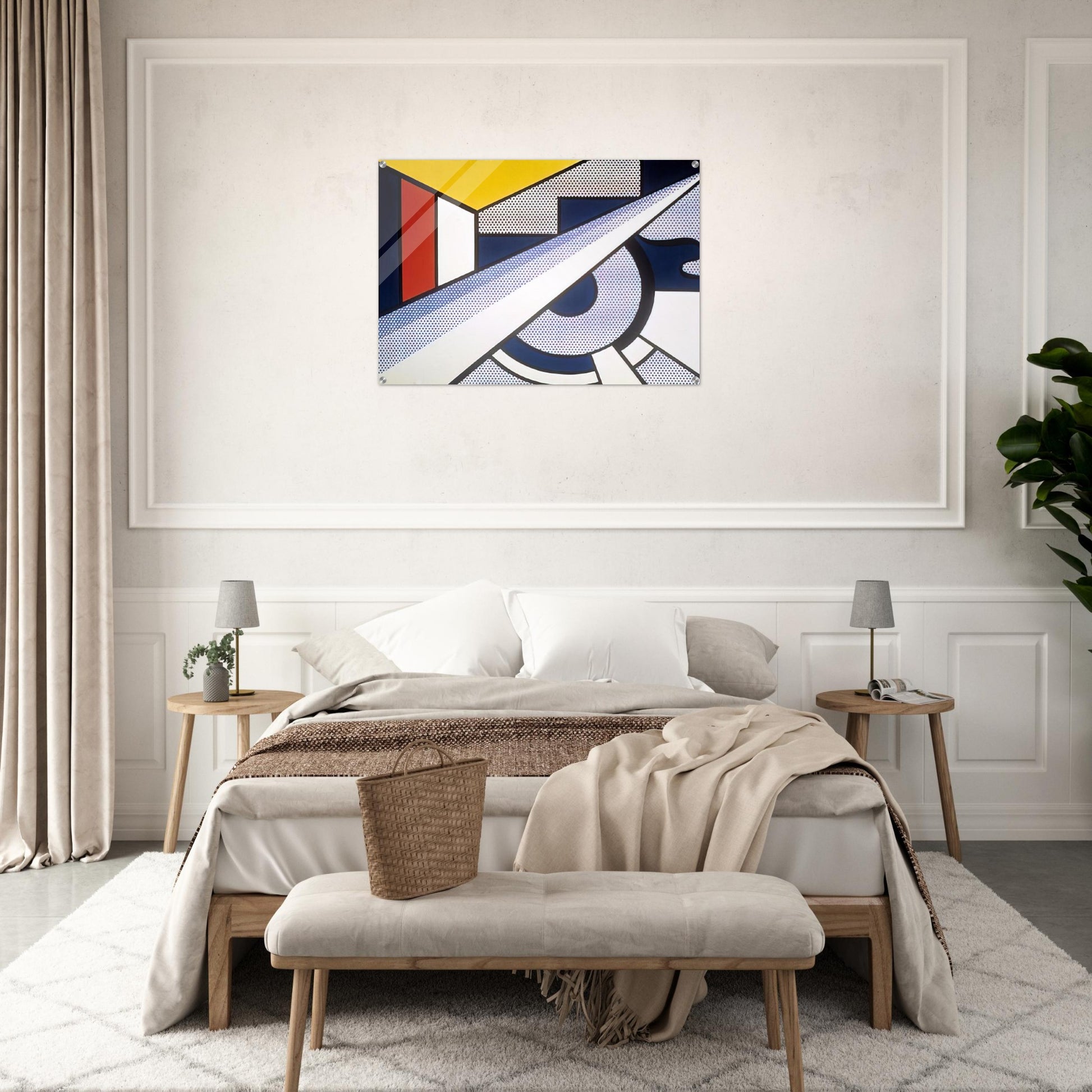 MODERN PAINTING WITH WEDGE 1967 - Roy Lichtenstein Acrylic Print - 70x100 cm / 28x40″ inches