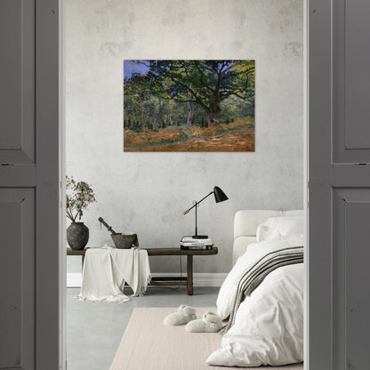 The Bodmer Oak, Fontainebleau - claude monet Brushed Aluminum Print - 70x100 cm / 28x40 inches | claude monet Aluminum Print | claude monet Prints