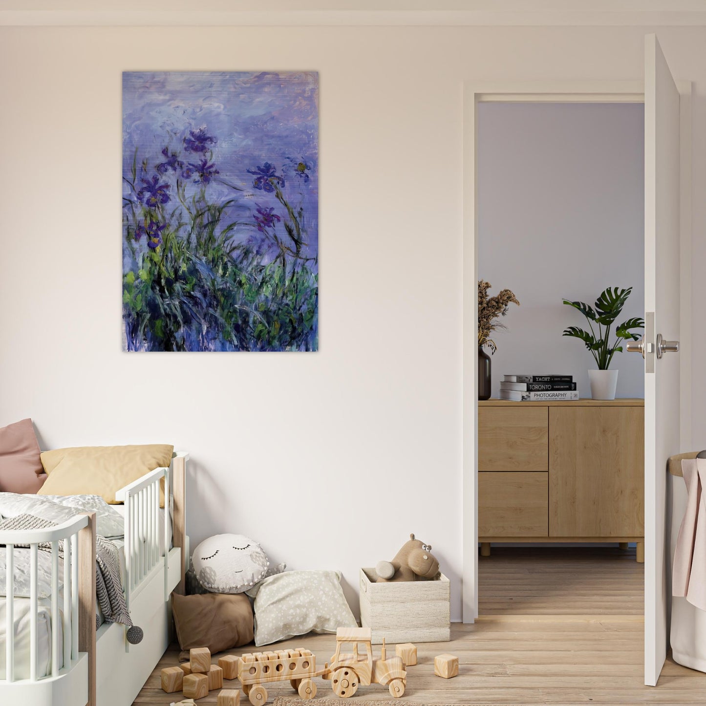 Lilac Irises - claude monet Brushed Aluminum Print - 70x100 cm / 28x40 inches | claude monet Aluminum Print | claude monet Prints