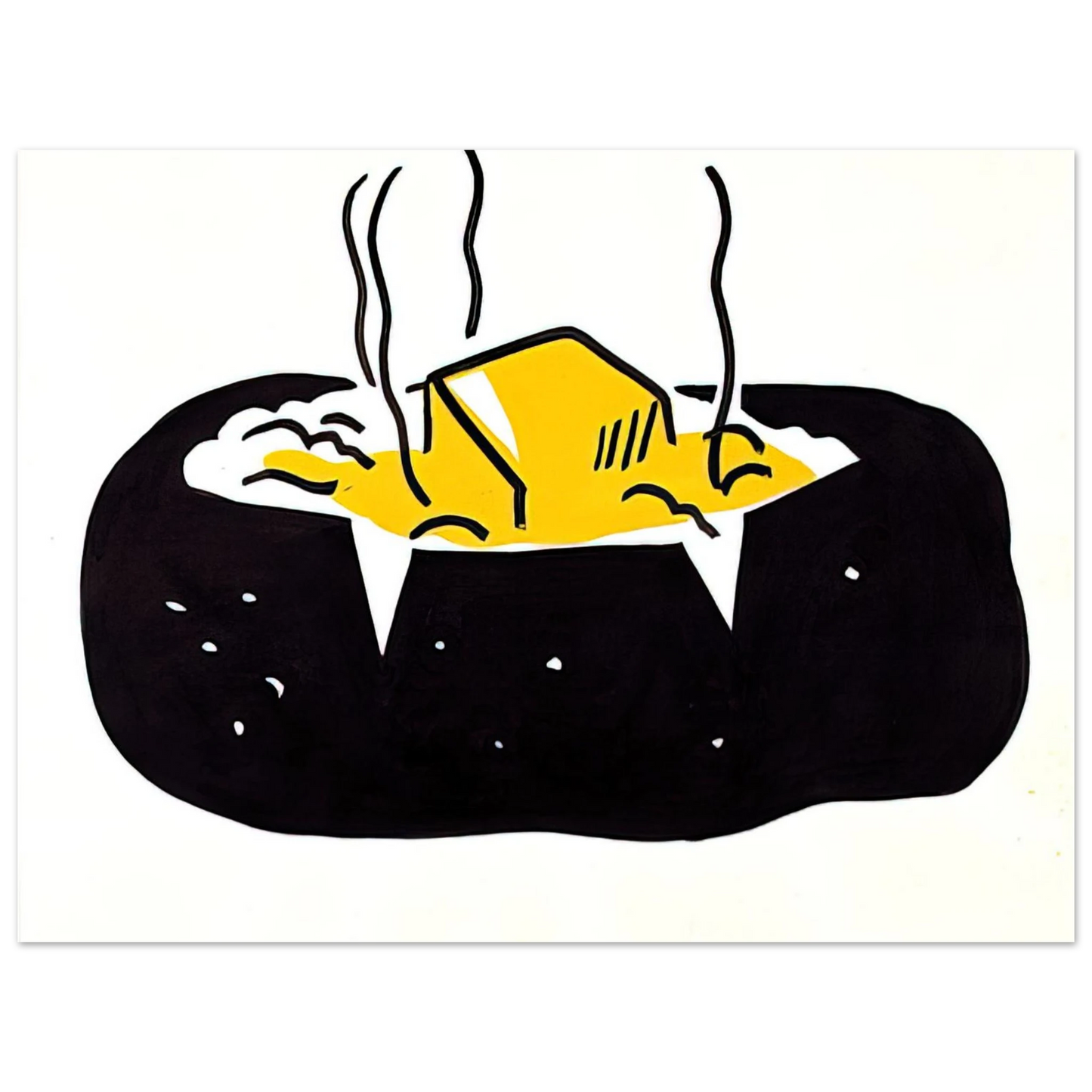 Roy Lichtenstein - BAKED POTATO 1962 1  75x100 cm / 30x40inches Fine Art Poster
