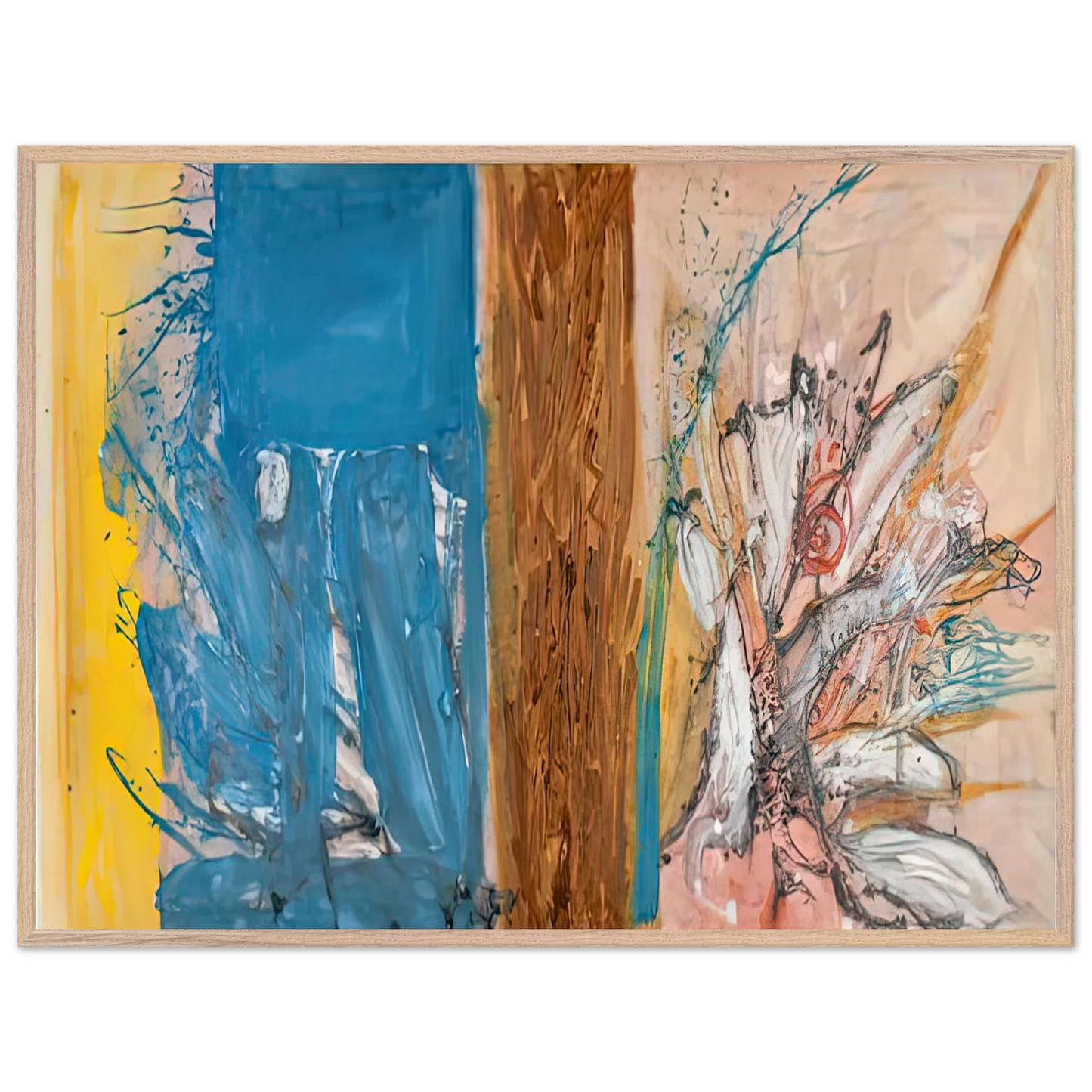 Helen Frankenthaler - The FaÃƒÂ§ade, 1954- Wall Art - 30x40 cm / 12x16 inches - Premium Wooden Framed Poster With Fine Art Paper-canvas - Wood frame