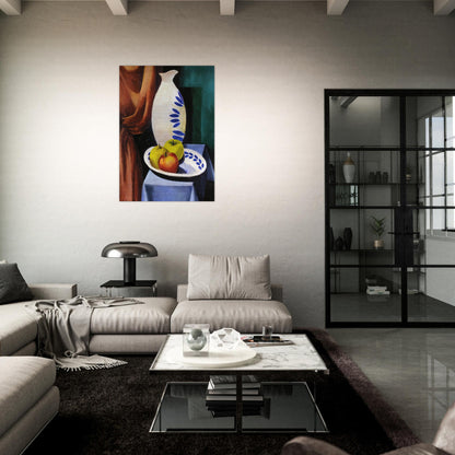 STILL LIFE WITH WHITE PITCHER 1917 - Moise Kisling Brushed Aluminum Print - 70x100 cm / 28x40 inches | Moise Kisling Aluminum Print | Moise Kisling Prints