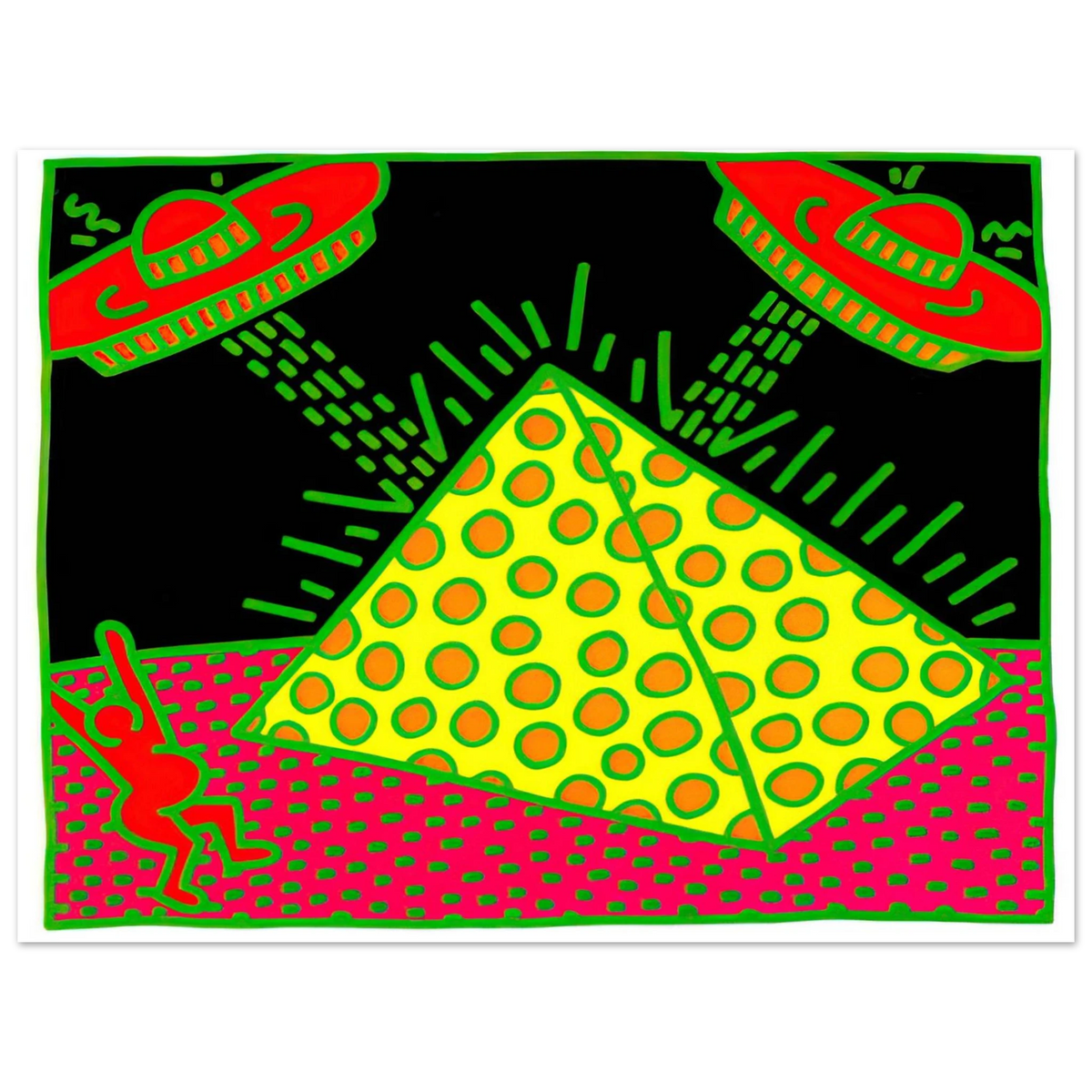 Keith Haring - UNTITLED 1983 3  75x100 cm / 30x40inches Fine Art Poster | Keith Haring Art For Sale