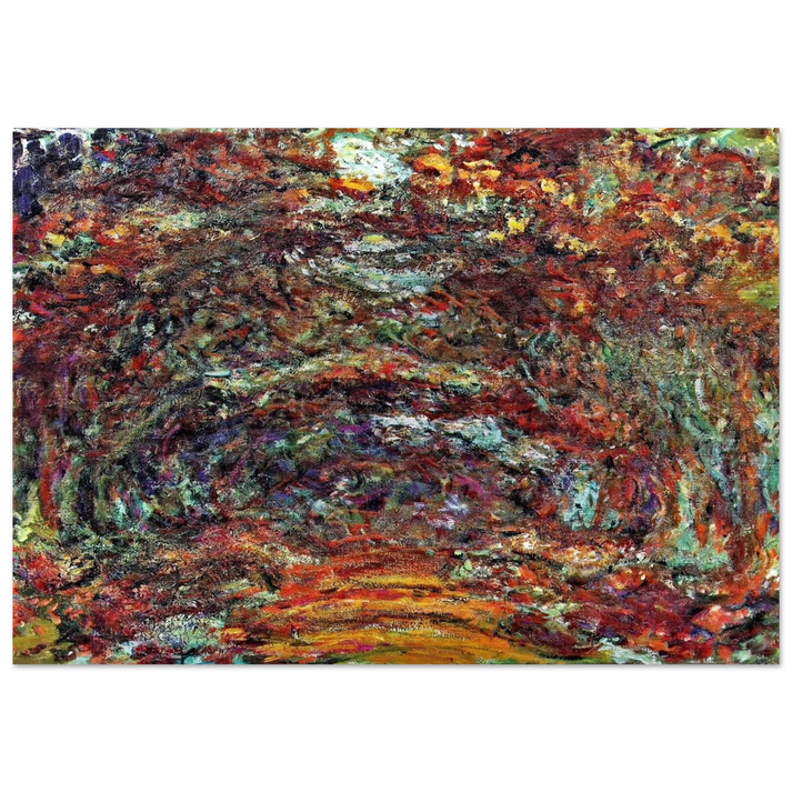 The Rose Path, Giverny - claude monet Brushed Aluminum Print - 70x100 cm / 28x40 inches | claude monet Aluminum Print | claude monet Prints