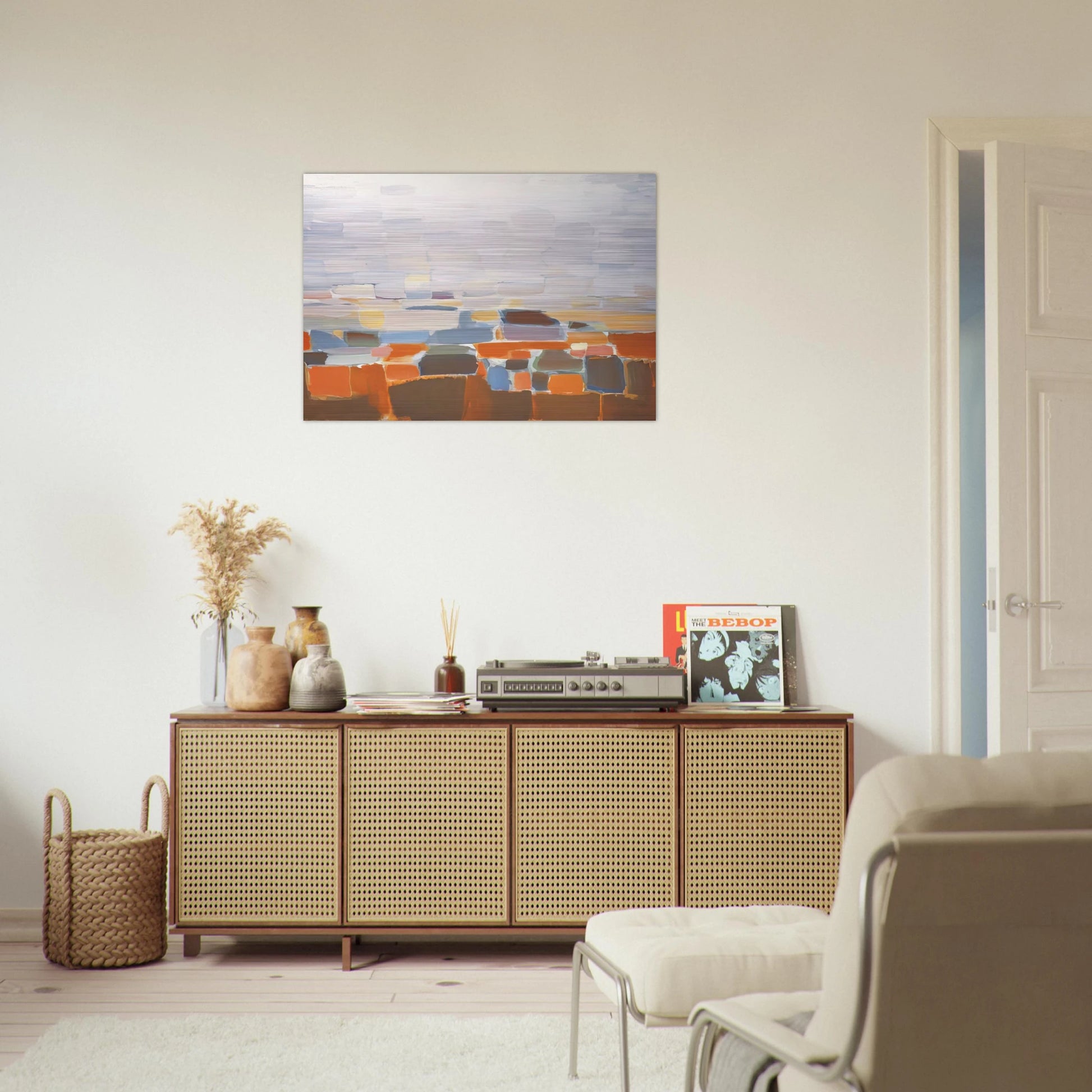 Ciel - Art Informel - Nicolas de Stael Brushed Aluminum Print - 70x100 cm / 28x40 inches | Nicolas de Stael Aluminum Print | Nicolas de Stael Prints