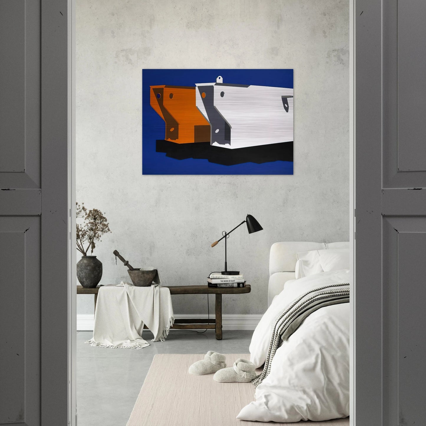 Mr. and Mrs. Moby Dick - Pop Art - Allan D Arcangelo Brushed Aluminum Print - 70x100 cm / 28x40 inches | Allan D Arcangelo Aluminum Print | Allan D Arcangelo Prints