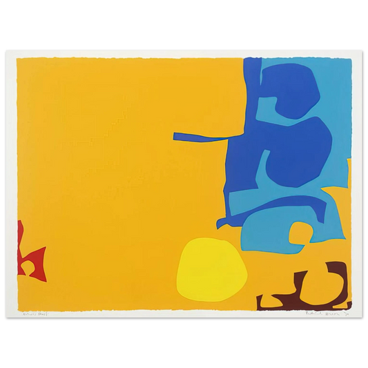Patrick Heron - Blues Dovetailed in Yellow - 1970  75x100 cm / 30x40inches Fine Art Poster