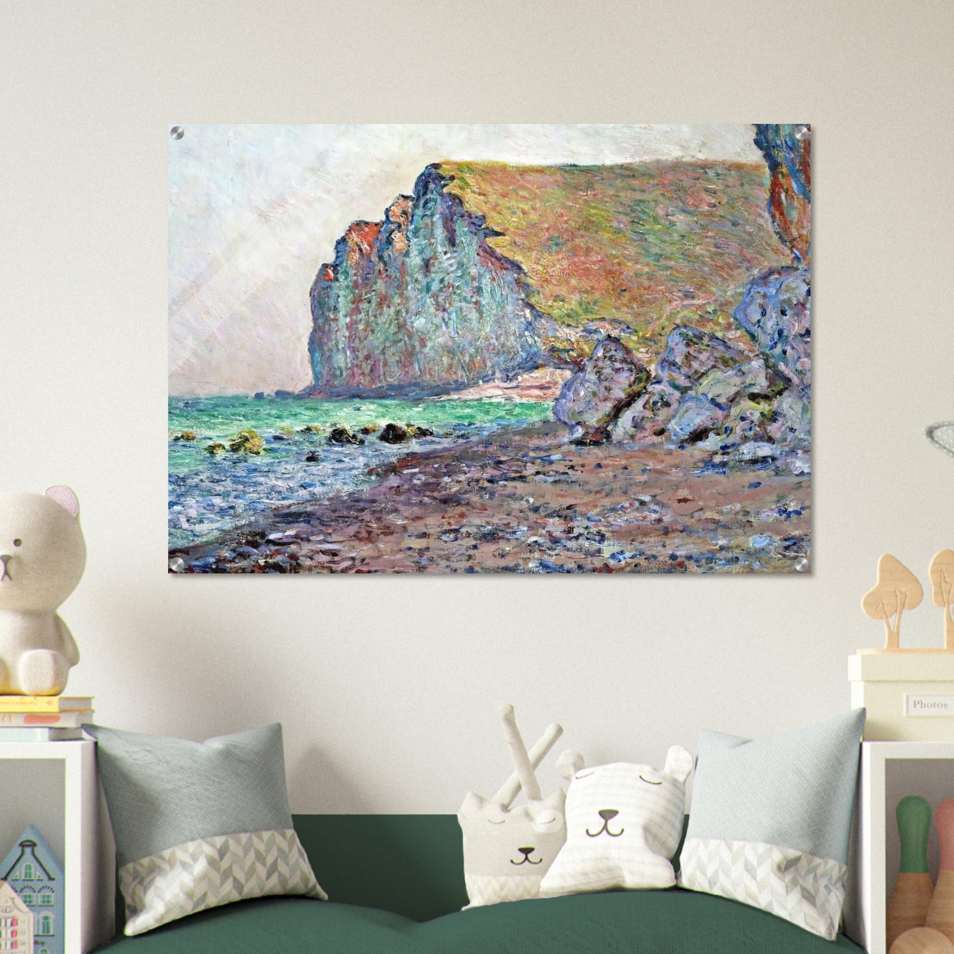 Cliffs of Les Petites-Dalles - claude monet Acrylic Print - 70x100 cm / 28x40″ inches | claude monet Wall Art | claude monet Prints