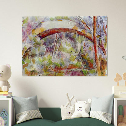 River at the bridge of the three sources - Paul Cézanne Acrylic Print - 70x100 cm / 28x40″ inches | Paul Cézanne Wall Art | Paul Cézanne Prints