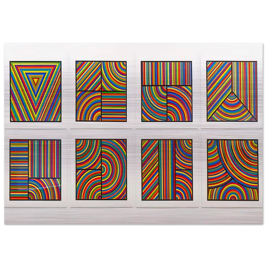 Color Bands Wadsworth Portfolio - Sol LeWitt Brushed Aluminum Print - 70x100 cm / 28x40 inches | Sol LeWitt Aluminum Print | Sol LeWitt Prints