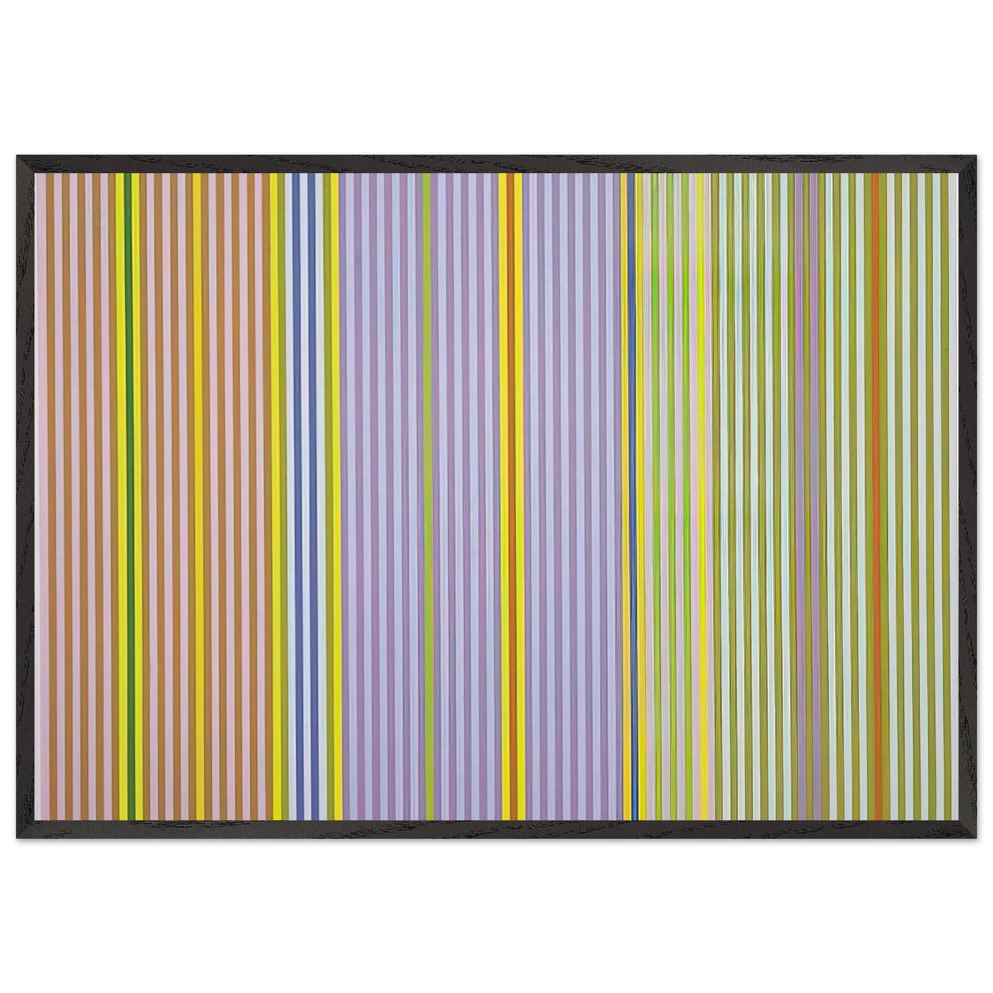 Ianthe - 1969 - Gene Davis 70x100 cm / 28x40 inches Framed Art Print – Black Wooden Frame