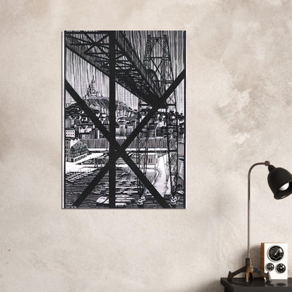 MARCEILLES DECEMBER 1936 1936 - MC Escher Brushed Aluminum Print - 70x100 cm / 28x40 inches | MC Escher Aluminum Print | MC Escher Prints