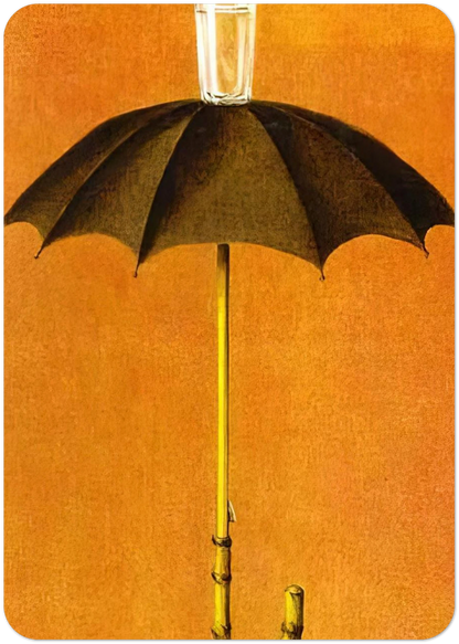 HEGEL S HOLIDAY 1958 By Rene Magritte Pack of 10 Post Cards | Rene Magritte Post Cards | A6 (10.5 x 14.8 cm) - 4.1 x 5.8 inches