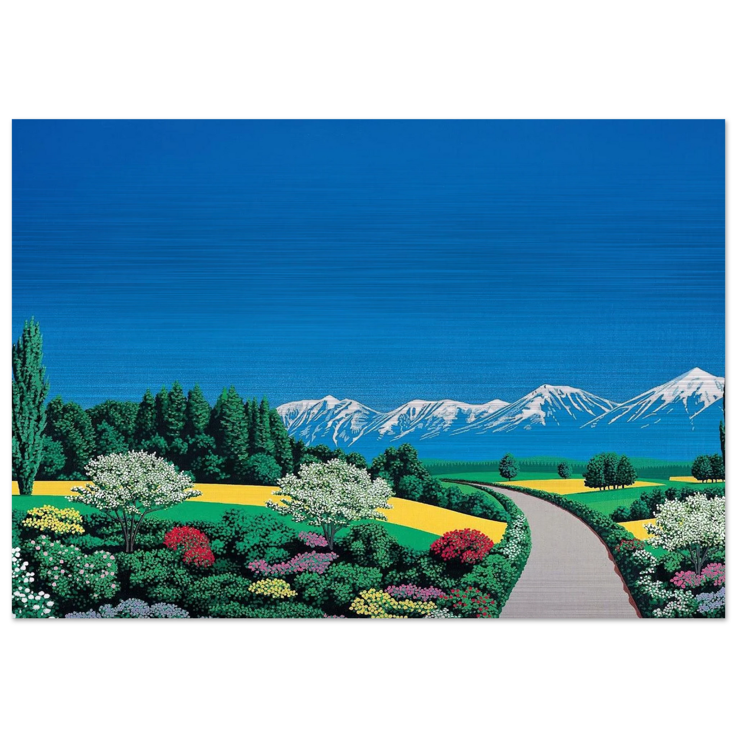 Elv Alps - Hiroshi Nagai Brushed Aluminum Print - 70x100 cm / 28x40 inches | Hiroshi Nagai Aluminum Print | Hiroshi Nagai Prints