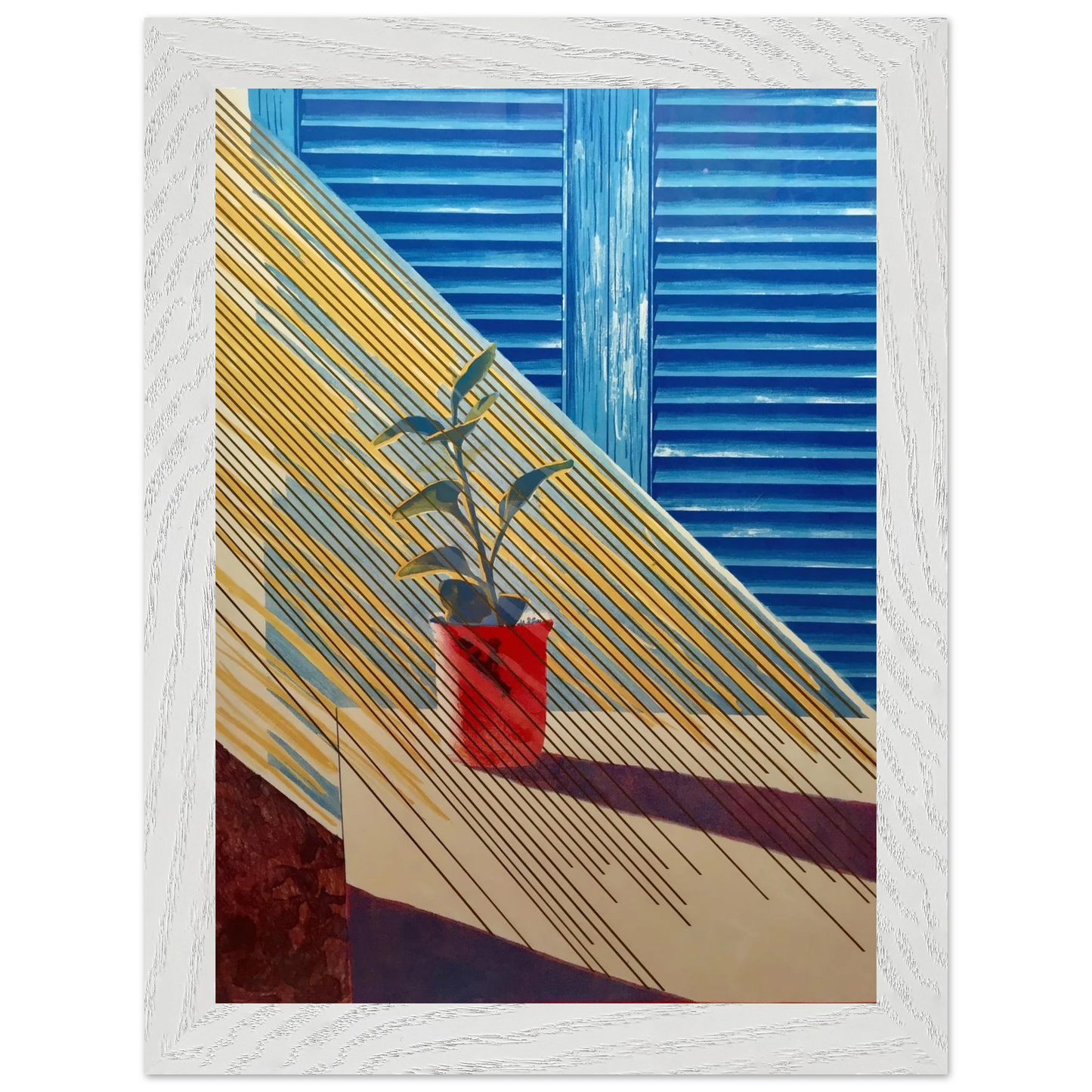 David Hockney - David Hockney Wall art - 20x25 cm / 8x10 inches - Premium Wooden Framed Poster With Fine Art Paper - Black frame