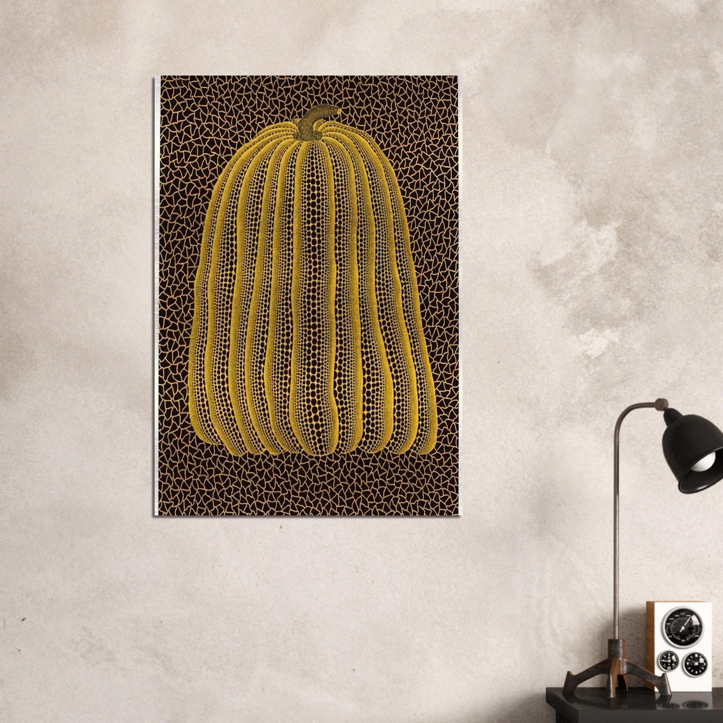 YELLOW PUMPKIN 1992 - Yayoi Kusama Brushed Aluminum Print - 70x100 cm / 28x40 inches | Yayoi Kusama Aluminum Print | Yayoi Kusama Prints