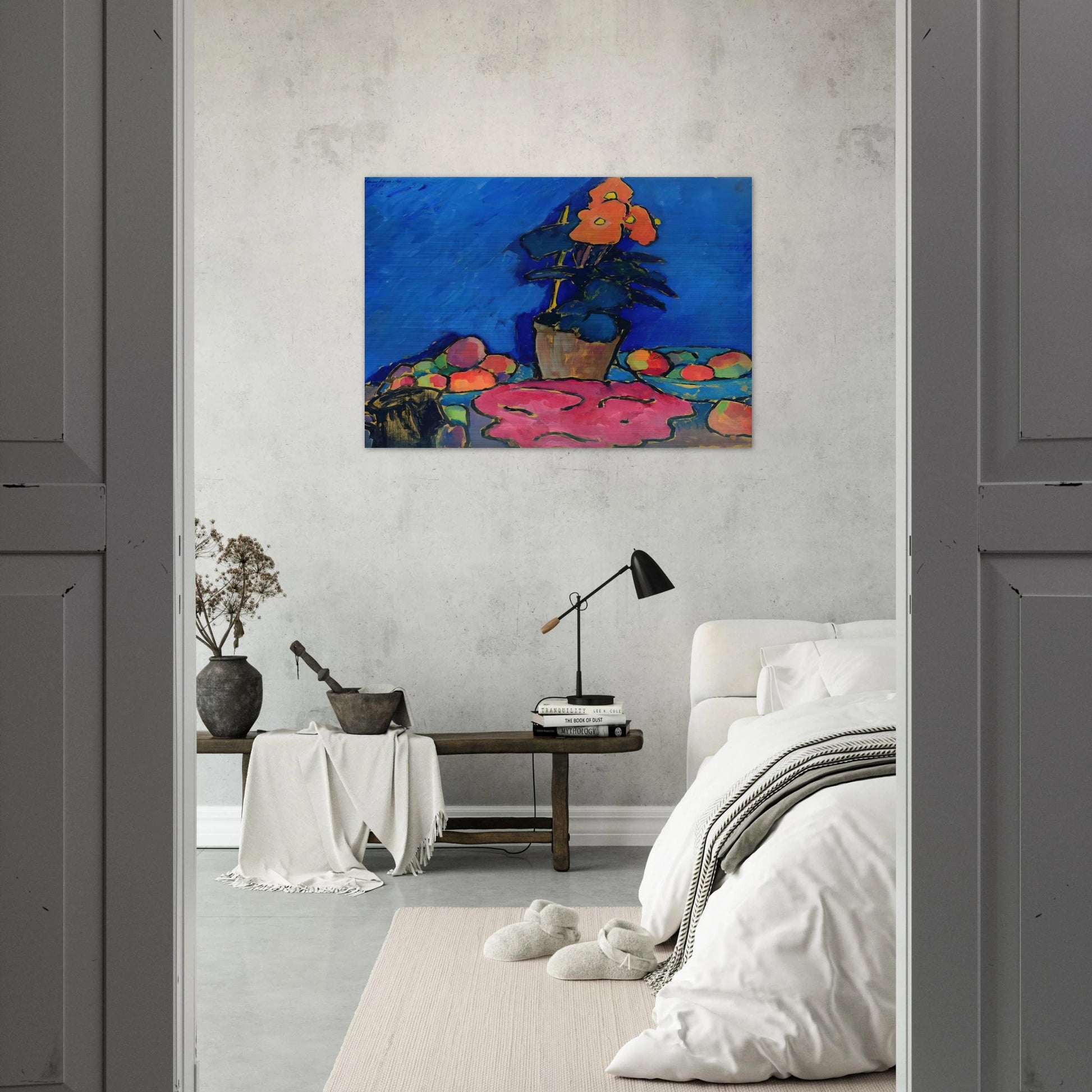 STILL LIFE WITH BEGONIA 1911 - Alexej von Jawlensky Brushed Aluminum Print - 70x100 cm / 28x40 inches | Alexej von Jawlensky Aluminum Print | Alexej von Jawlensky Prints