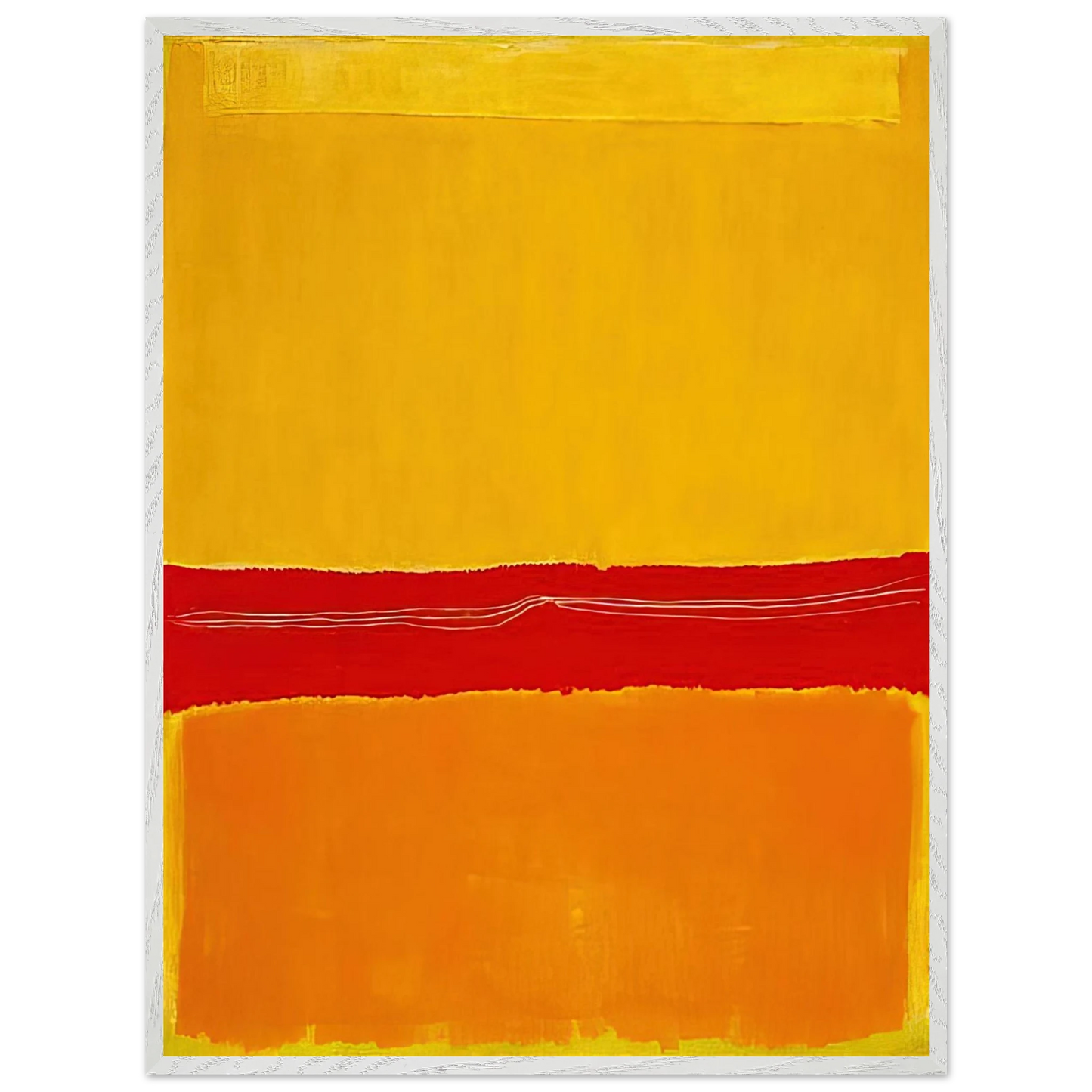 Mark Rothko - No.5No.22 - 1950 Wall Art - 30x40 cm / 12x16 inches - Premium Wooden Framed Poster With Fine Art Paper - White frame