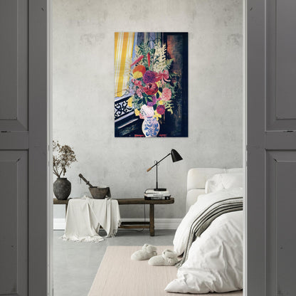 BOUQUET OF VARIOUS FLOWERS 1927 - Moise Kisling Brushed Aluminum Print - 70x100 cm / 28x40 inches | Moise Kisling Aluminum Print | Moise Kisling Prints