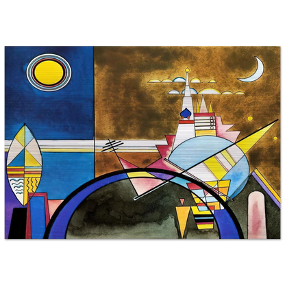 PICTURE XVI THE GREAT GATE OF KIEV STAGE SET FOR MUSSORGSKY S PICTURES AT AN EXHIBITION IN 1928 - Wassily Kandinsky Brushed Aluminum Print - 70x100 cm / 28x40 inches | Wassily Kandinsky Aluminum Print | Wassily Kandinsky Prints
