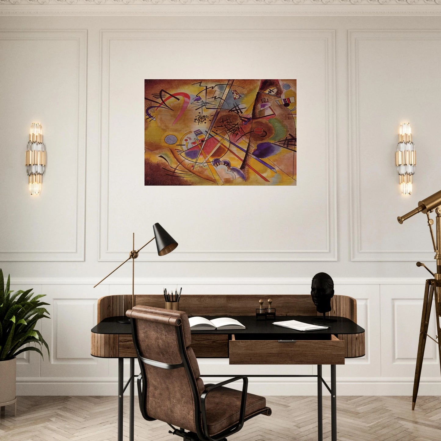 SMALL DREAM IN RED 1925 - Wassily Kandinsky Brushed Aluminum Print - 70x100 cm / 28x40 inches | Wassily Kandinsky Aluminum Print | Wassily Kandinsky Prints