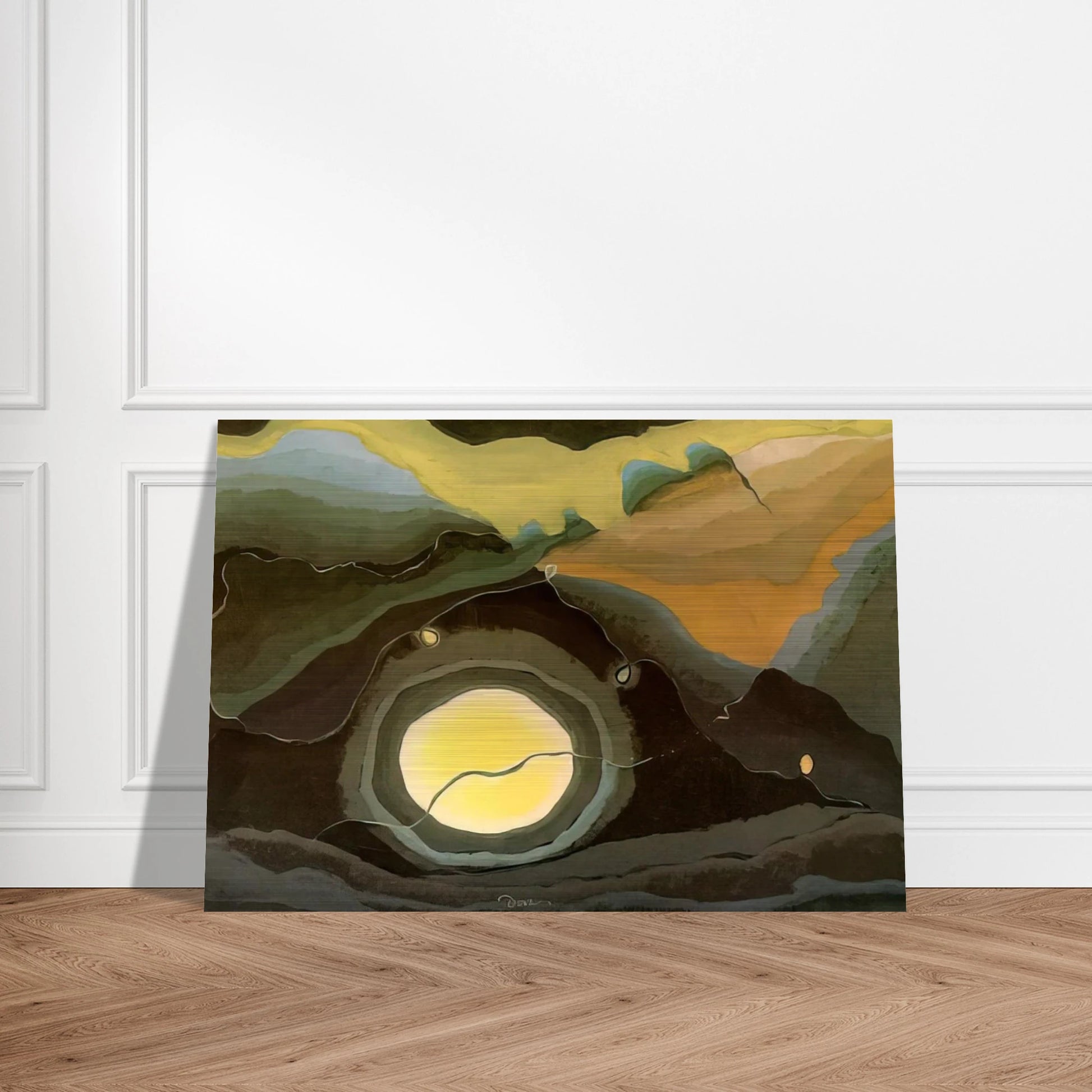 Me and the Moon - 1937 - Arthur Dove Brushed Aluminum Print - 70x100 cm / 28x40 inches | Arthur Dove Aluminum Print | Arthur Dove Prints