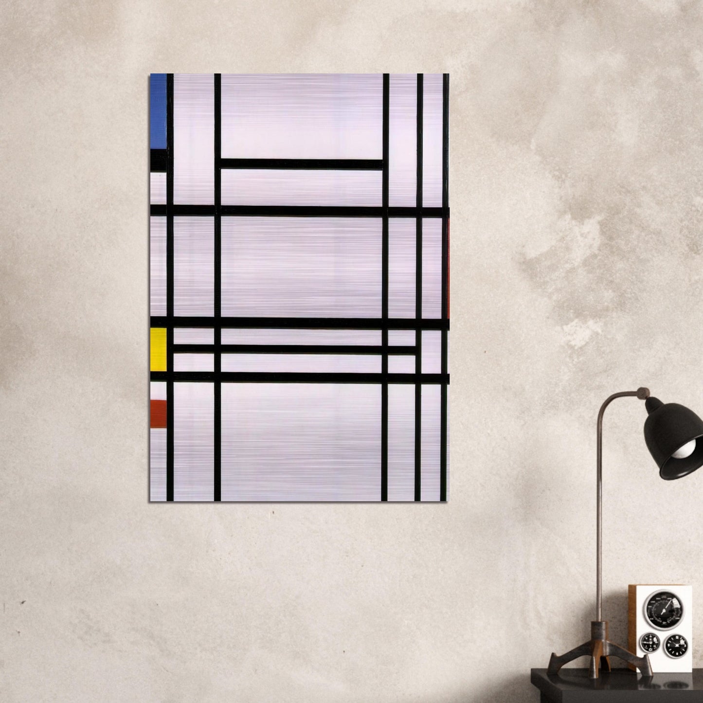 Composition No.10 - Piet Mondrian Brushed Aluminum Print - 70x100 cm / 28x40 inches | Piet Mondrian Aluminum Print | Piet Mondrian Prints