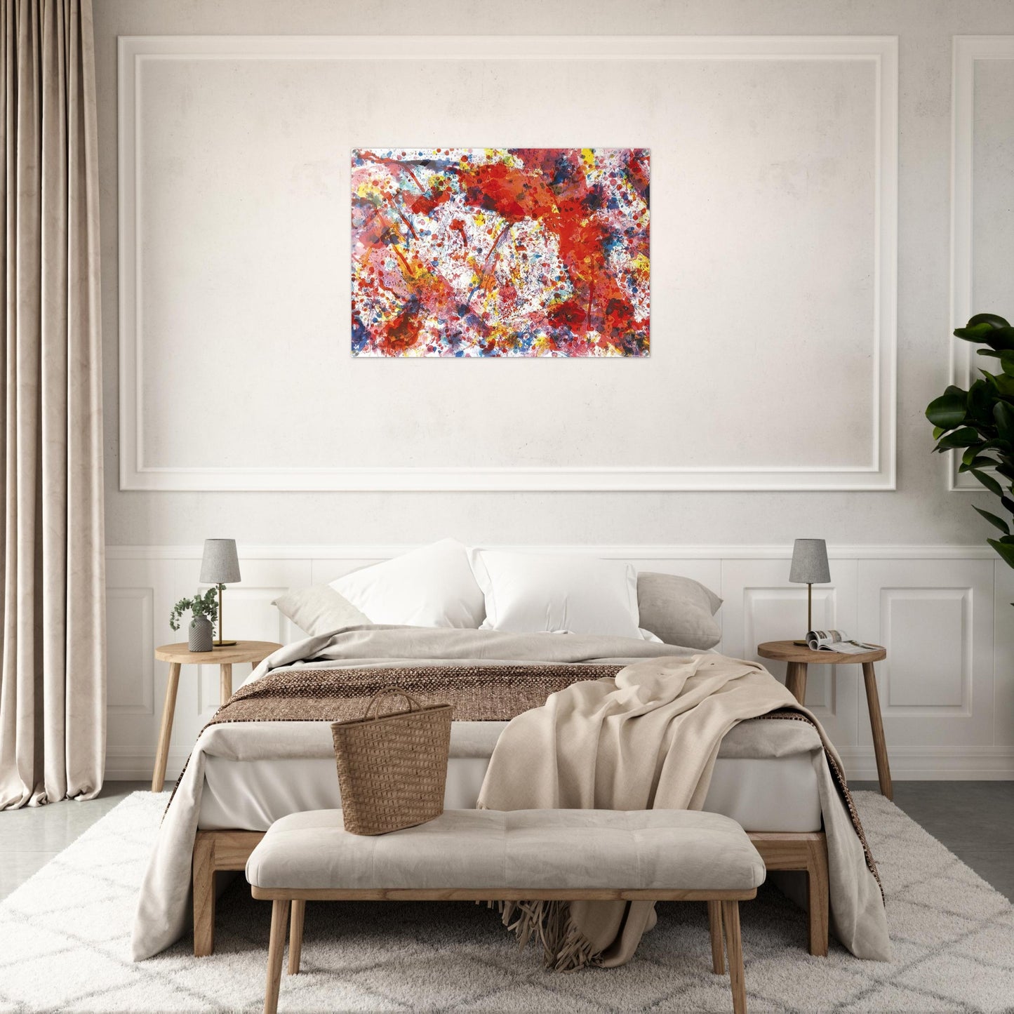 And Pink - Sam Francis Acrylic Print - 70x100 cm / 28x40″ inches