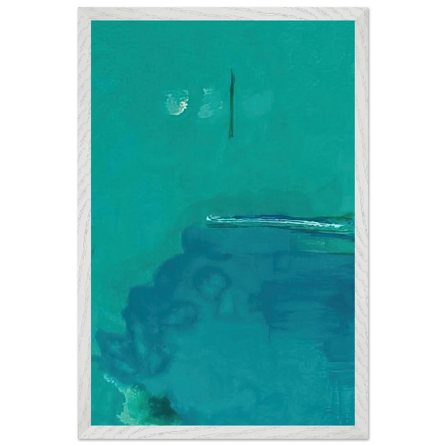 Helen Frankenthaler - Contentment Island - 2004 Wall art - 27x35 cm / 11x14 inches - Premium Wooden Framed Poster With Fine Art Paper-canvas - Wood frame