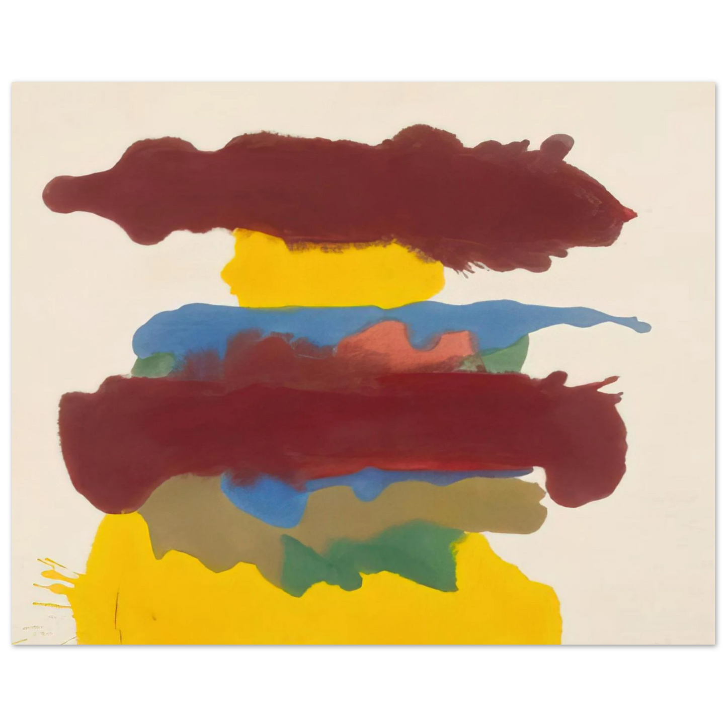Helen Frankenthaler - Weather Change - 1963 Wall art - 30x45 cm / 12x18 inches - Fine Art Poster-canvas - -