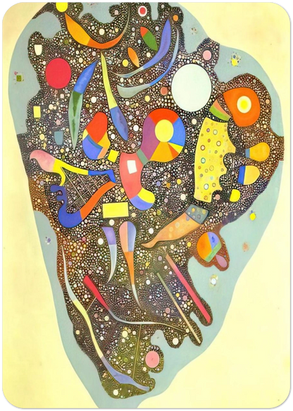 COLOURFUL ENSEMBLE 1938 By Wassily Kandinsky Pack of 10 Post Cards | Wassily Kandinsky Post Cards | A6 (10.5 x 14.8 cm) - 4.1 x 5.8 inches