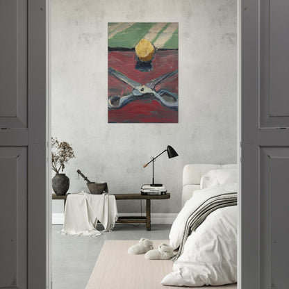 Scissors and Lemon, II - Richard Diebenkorn Brushed Aluminum Print - 70x100 cm / 28x40 inches | Richard Diebenkorn Aluminum Print | Richard Diebenkorn Prints