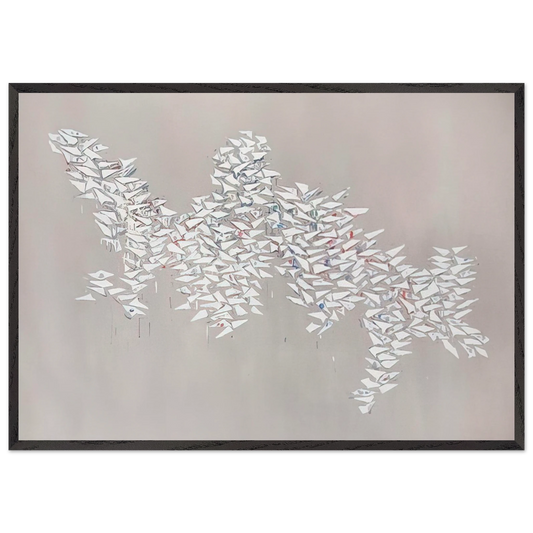 Motion II - 1981 - Robert Goodnough 70x100 cm / 28x40 inches Framed Art Print – Black Wooden Frame