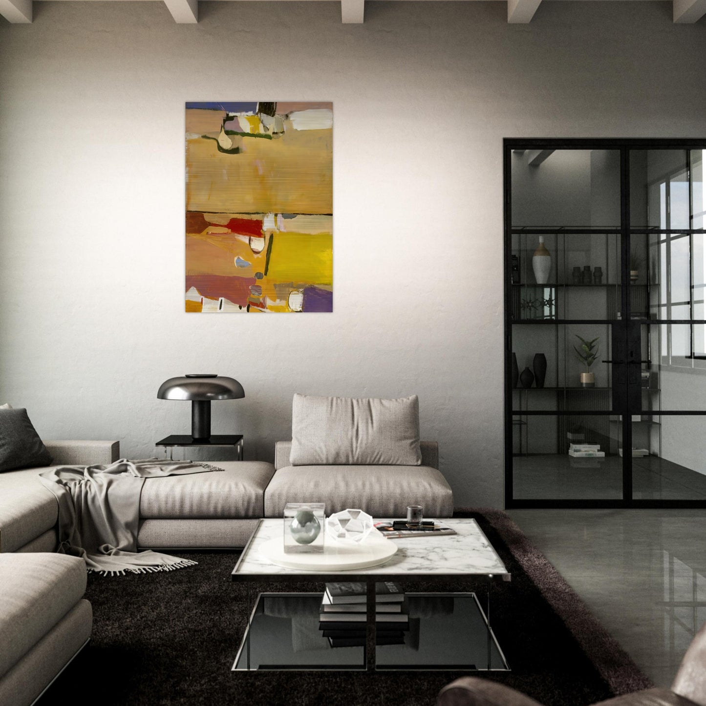 A Day at the Races - Richard Diebenkorn Brushed Aluminum Print - 70x100 cm / 28x40 inches | Richard Diebenkorn Aluminum Print | Richard Diebenkorn Prints