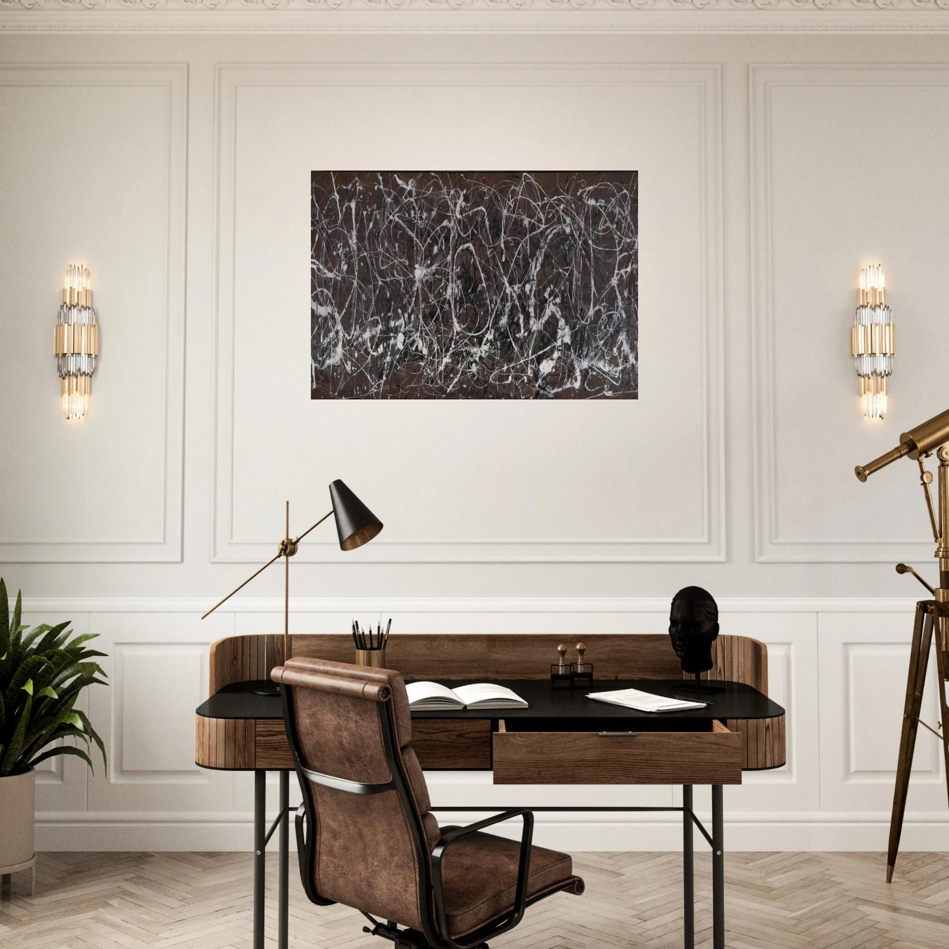 NUMBER 13A ARABESQUE 1948 - Jackson Pollock Brushed Aluminum Print - 70x100 cm / 28x40 inches | Jackson Pollock Aluminum Print | Jackson Pollock Prints