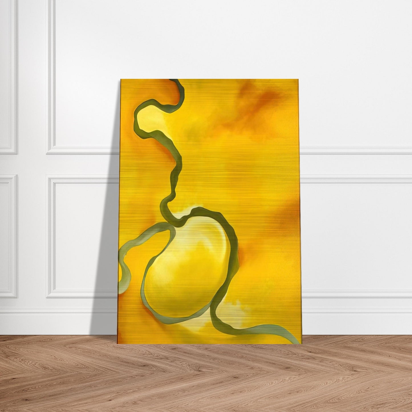 Green, Yellow and Orange - Georgia O'Keeffe Brushed Aluminum Print - 70x100 cm / 28x40 inches | Georgia O'Keeffe Aluminum Print | Georgia O'Keeffe Prints