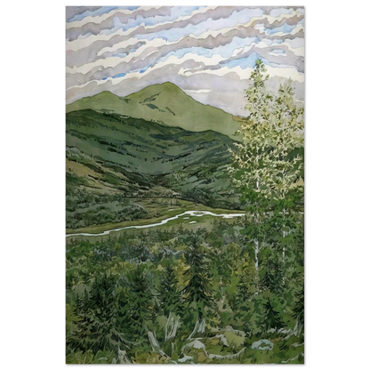 Briggs Meadow - 1977 - Neil Welliver Art Prints - 100x150 cm / 40x60″ inches | Neil Welliver Poster | Neil Welliver Prints