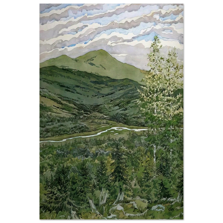 Briggs Meadow - 1977 - Neil Welliver Art Prints - 100x150 cm / 40x60″ inches | Neil Welliver Poster | Neil Welliver Prints