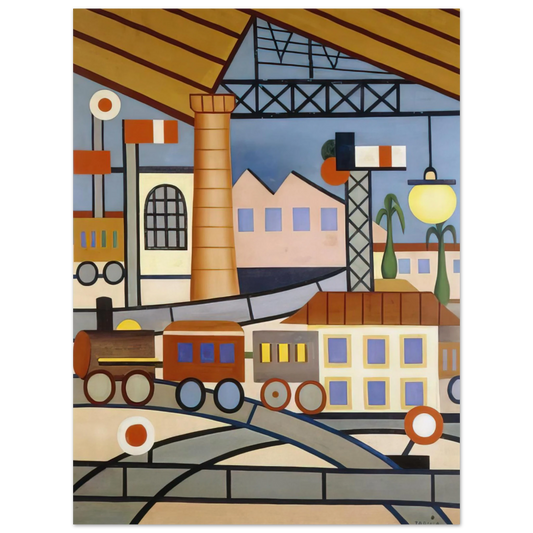 Tarsila do Amaral - A Gare  75x100 cm / 30x40inches Fine Art Poster