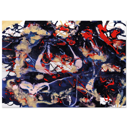 Untitled  SFP94-77  SFF 1753  - Sam Francis Brushed Aluminum Print - 70x100 cm / 28x40 inches | Sam Francis Aluminum Print | Sam Francis Prints