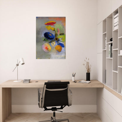 FLOWERS 3 - Odilon Redon Brushed Aluminum Print - 70x100 cm / 28x40 inches | Odilon Redon Aluminum Print | Odilon Redon Prints