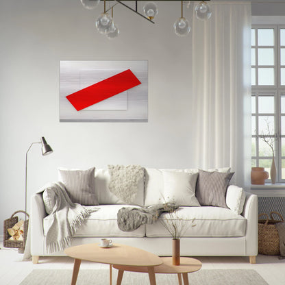 Red Diagonal - Ellsworth Kelly Brushed Aluminum Print - 70x100 cm / 28x40 inches | Ellsworth Kelly Aluminum Print | Ellsworth Kelly Prints
