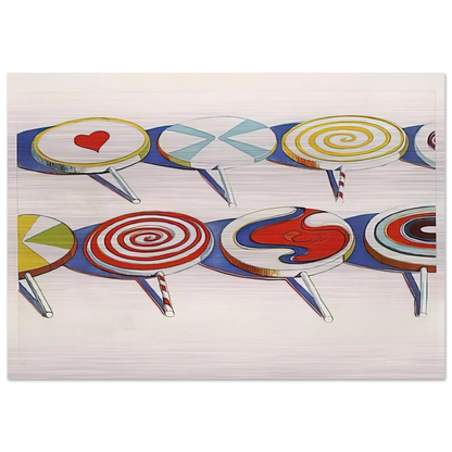 Big Suckers - 1971 - Wayne Thiebaud Brushed Aluminum Print - 70x100 cm / 28x40 inches | Wayne Thiebaud Aluminum Print | Wayne Thiebaud Prints